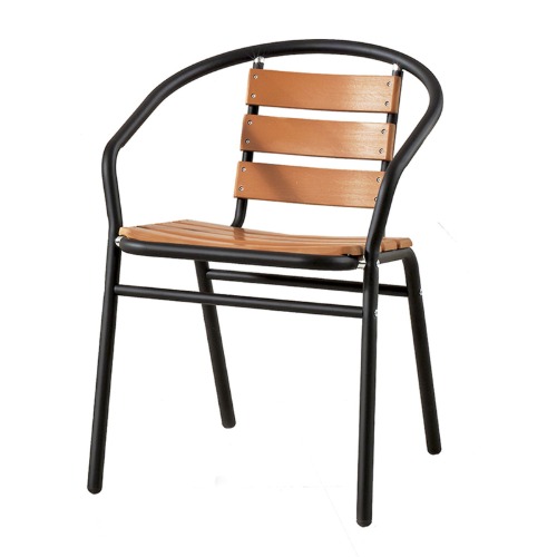 영가구모코 수지목 야외용 의자(스틸암)