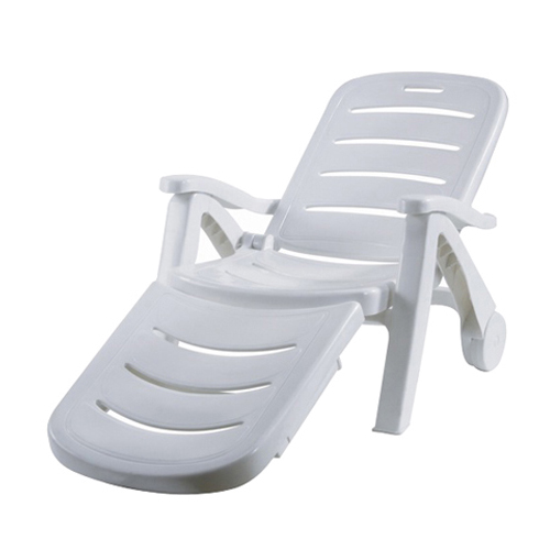 영가구하이얀 플라스틱 카페 펜션 호텔 야외 폴딩 접이식 썬베드 수영장 비치 의자