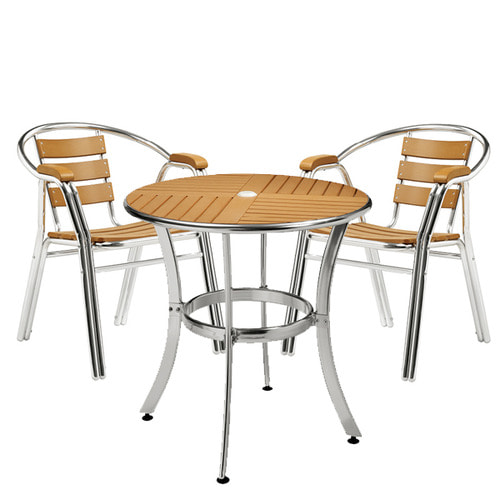 영가구후드 수지목 카페 테라스 야외 원형 테이블 세트