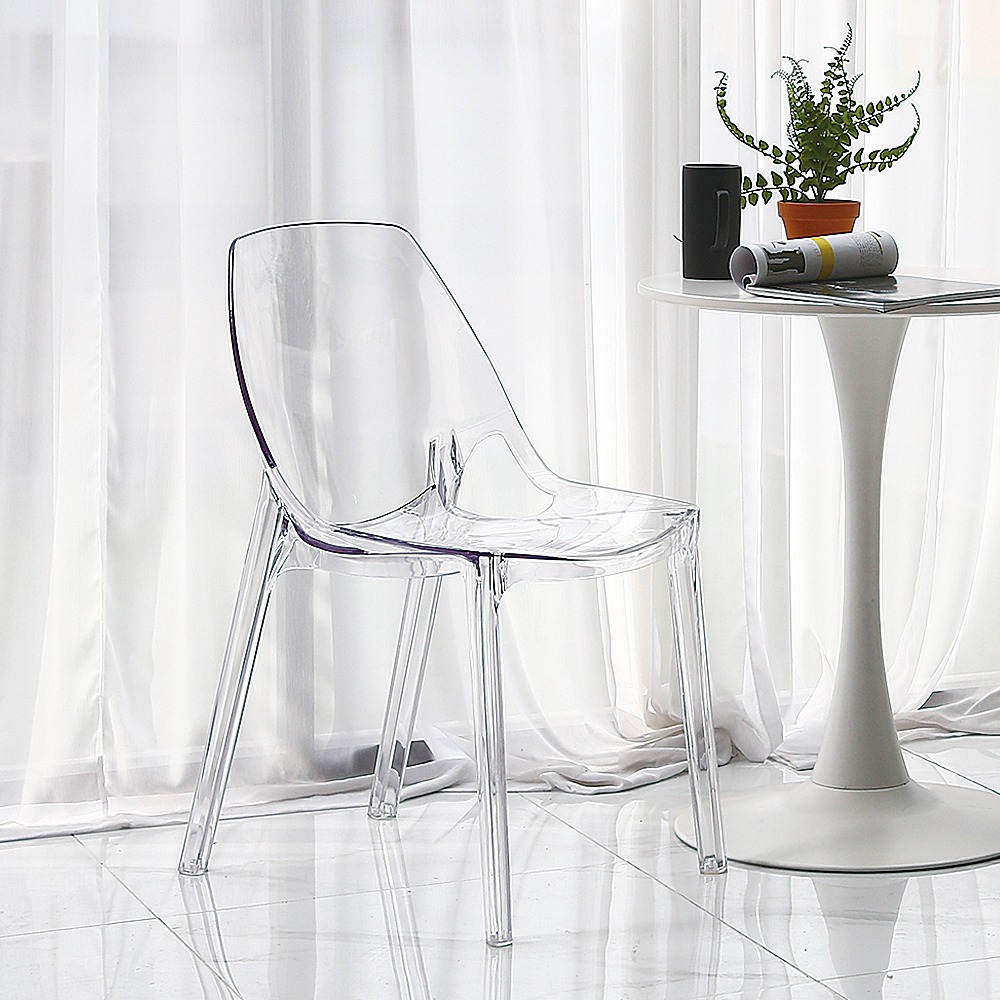 피에나 투명 플라스틱 카페 인테리어 편한 디자인 식탁 의자