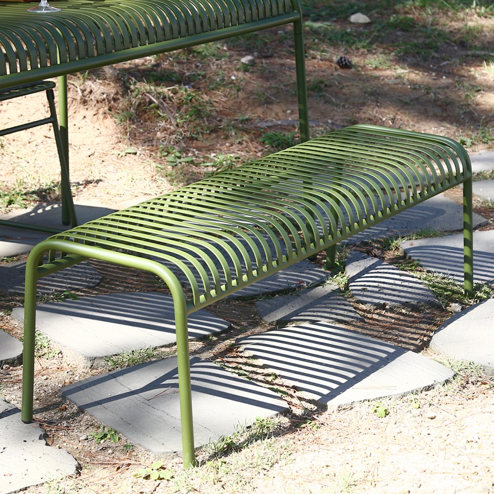 자체브랜드코나 철제 카페 야외 평벤치 정원 공원 야외용 평의자