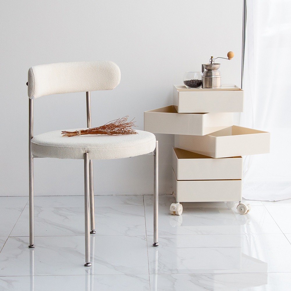 영가구보프 양털 부클레 패브릭 디자인 인테리어 카페 의자