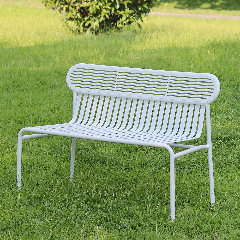 영가구[B급상품] 링컨 철제 카페 야외 등벤치 정원 공원 야외용 의자 2인용