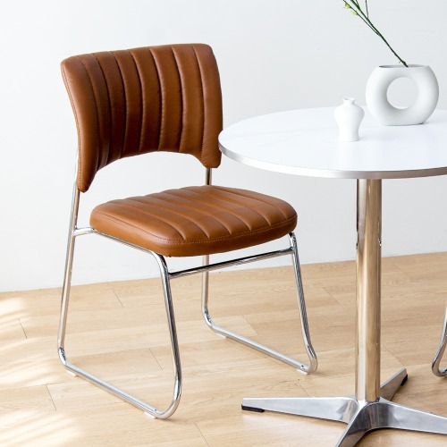 영가구리벳 홈오피스 가죽 철제 디자인 인테리어 카페 의자