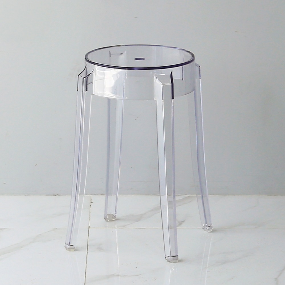 영가구[1개세일] 고스트 투명 플라스틱 스툴 화장대 보조 식탁 의자
