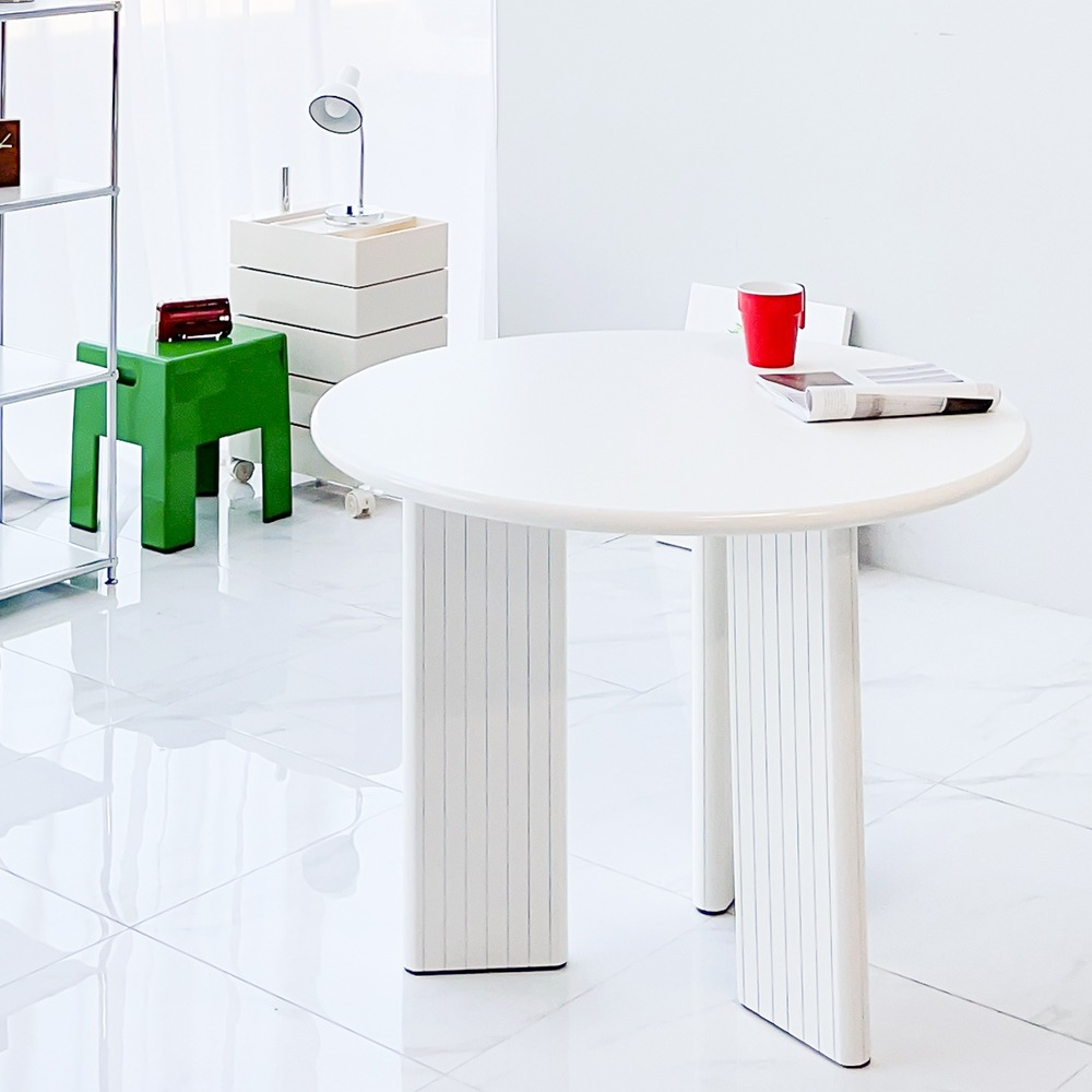 모비 원형 라운드 식탁 테이블 지름 80cm/100cm