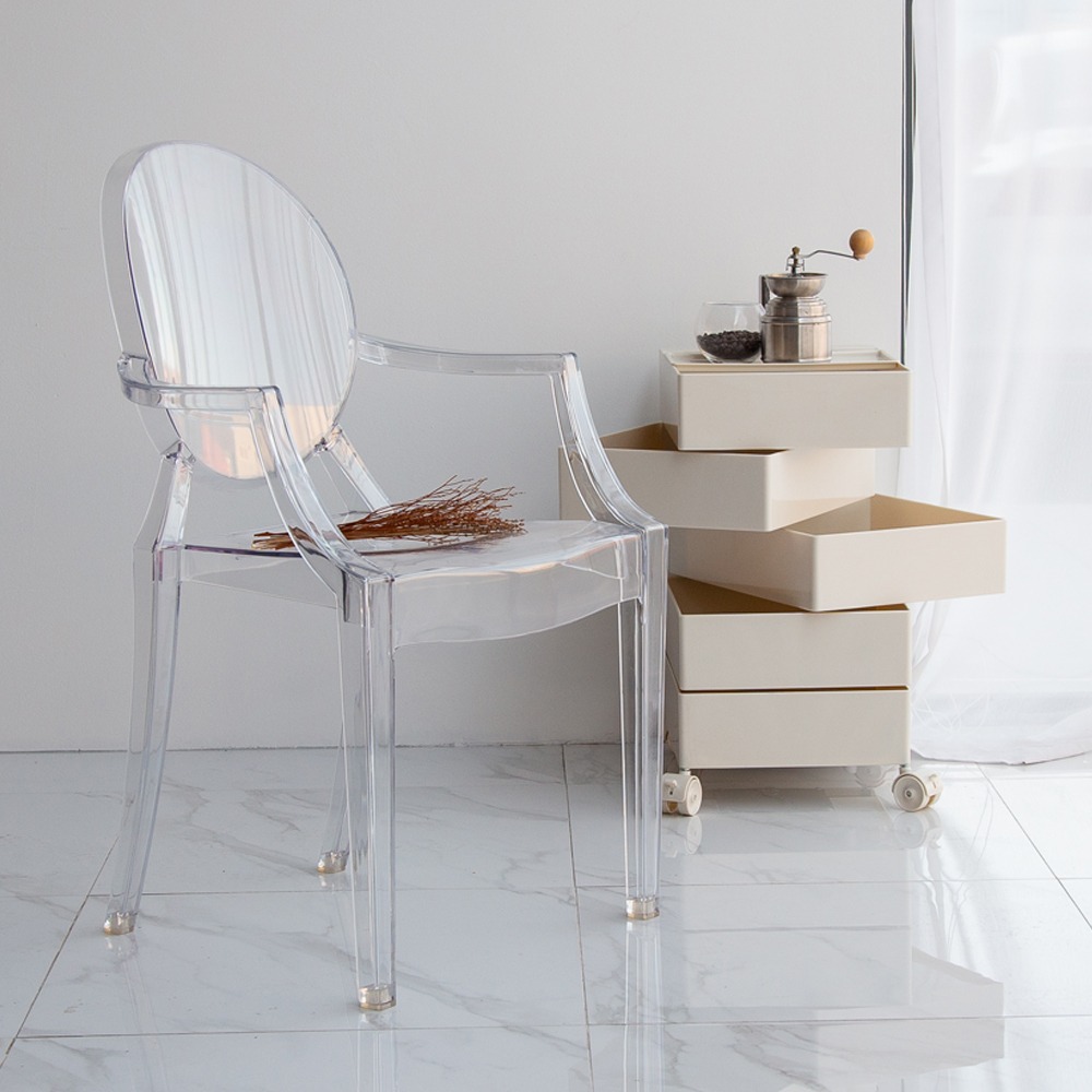 고스트 카페의자 암체어 플라스틱 인테리어 디자인 투명 의자