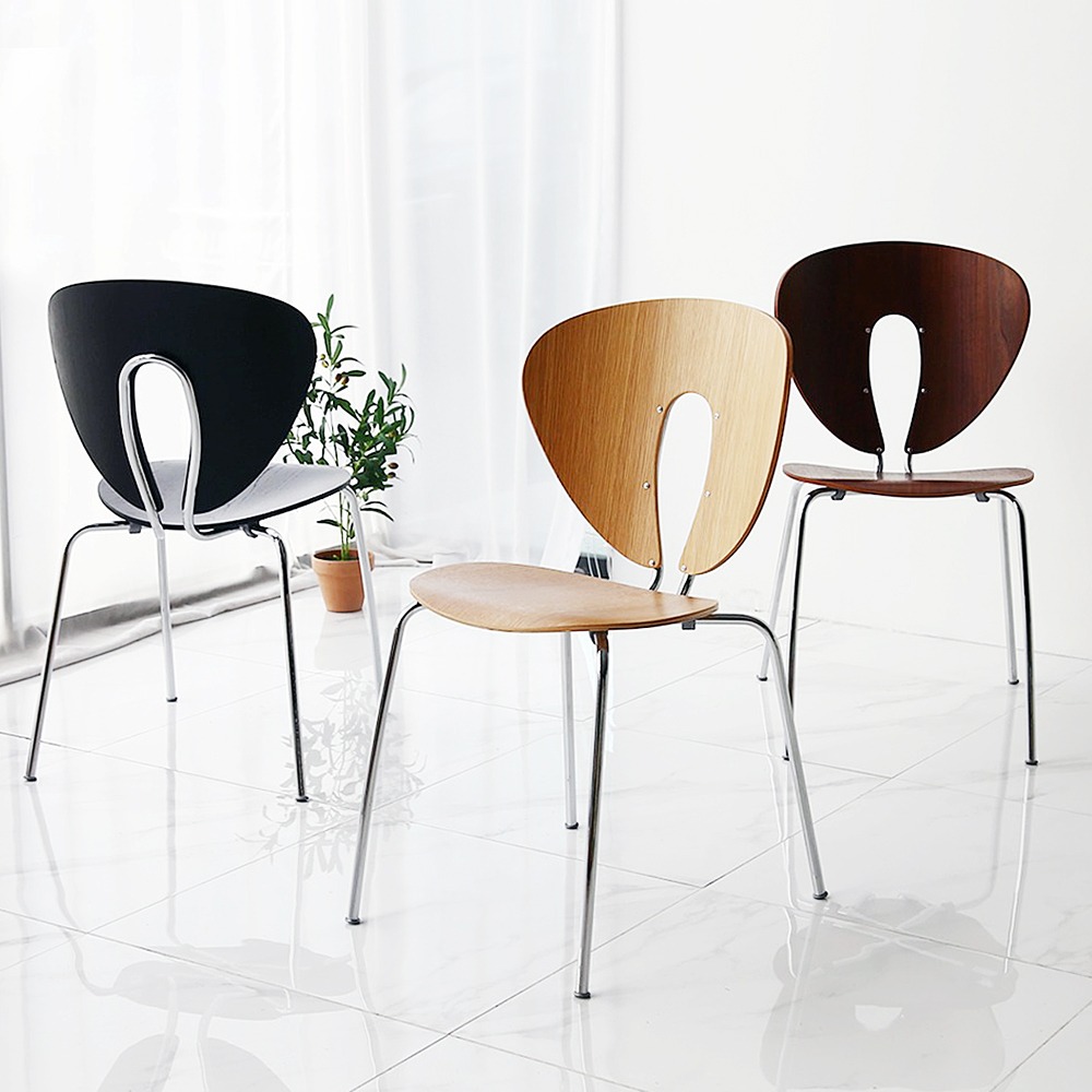 영가구오레아 카페의자 원목 철제 디자인 인테리어 미드센추리 의자