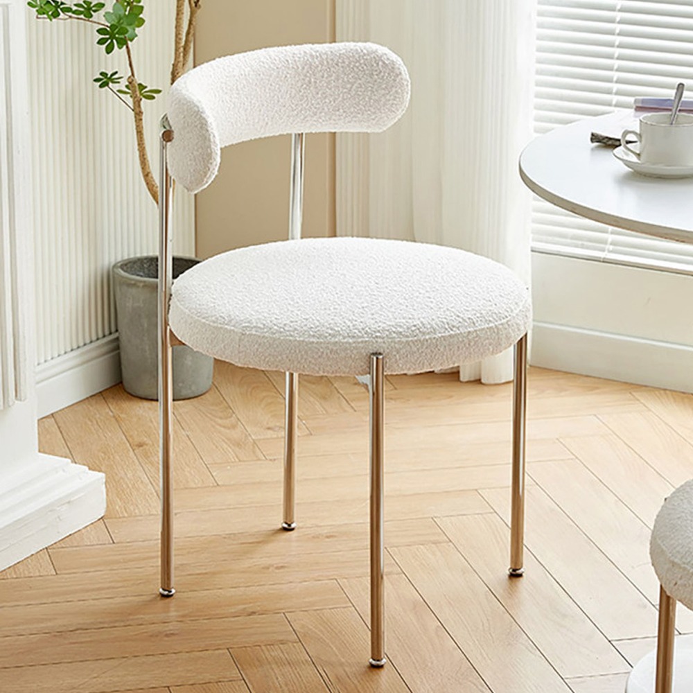 영가구보프 양털 부클레 패브릭 디자인 인테리어 카페 의자